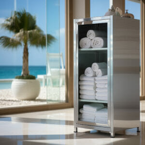 beach towel cabinet