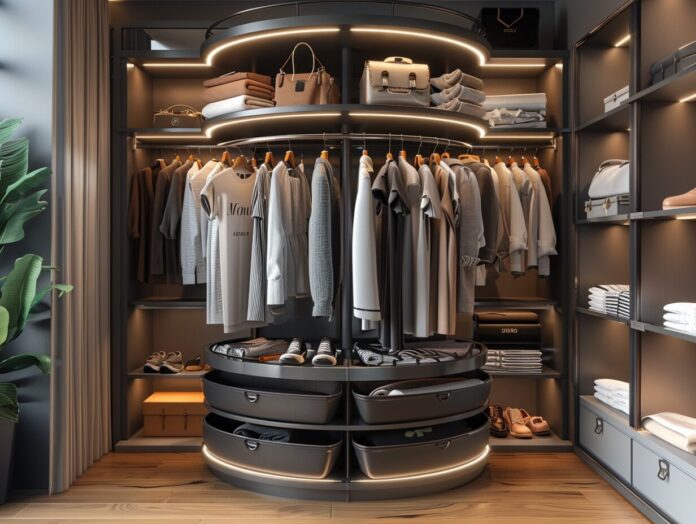 walk-in closet carousel