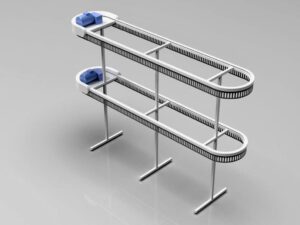 rotating closet carousel H-shape conveyor