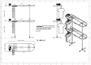 two-tier H-shape Closet Carousel